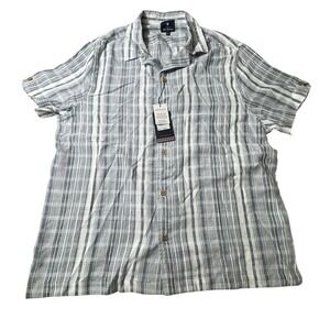Ben Sherman Shirt Men's Large The Original‎ Button Up Short Sleeve Blue New